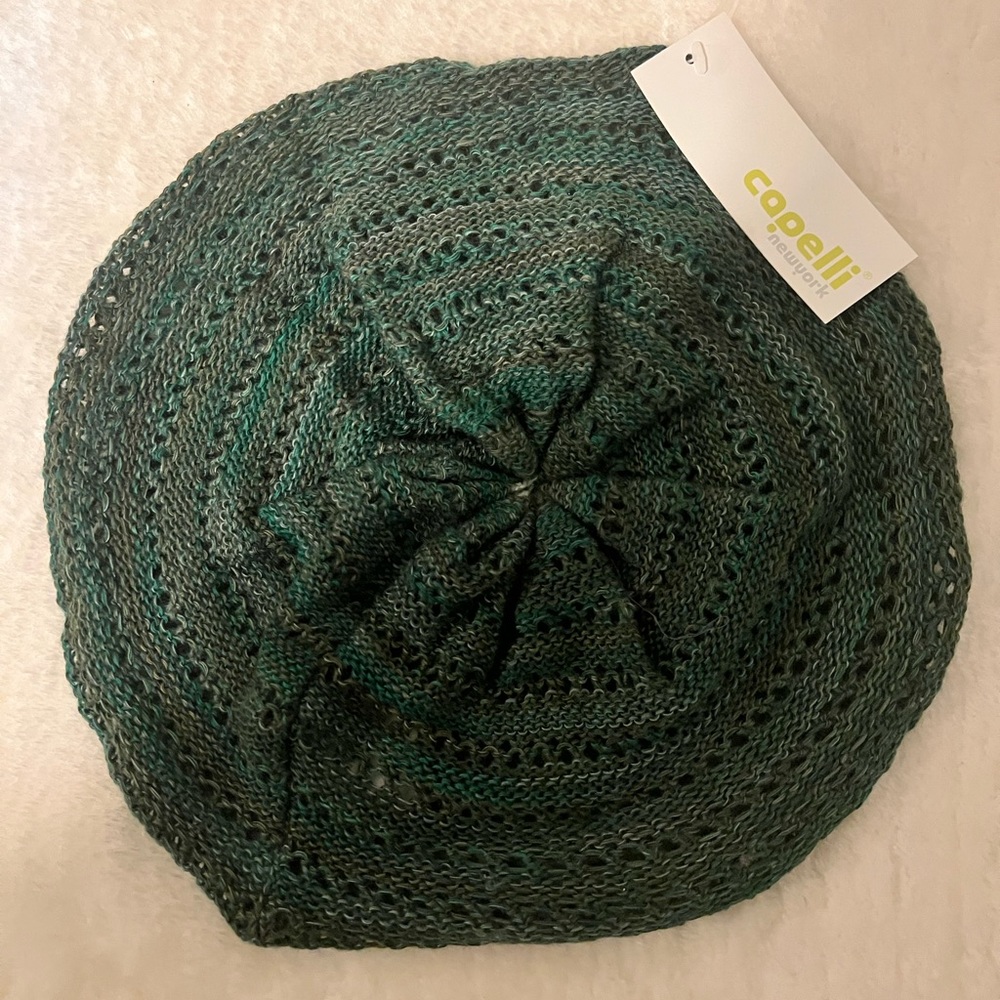 capelli New York Green Knit Beret